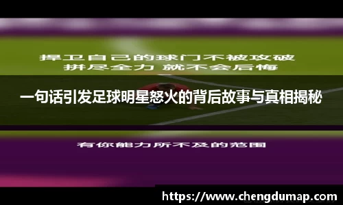 一句话引发足球明星怒火的背后故事与真相揭秘